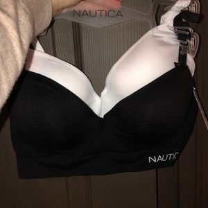 Nautica bras, 2 pack, black and white with tags size 34b!